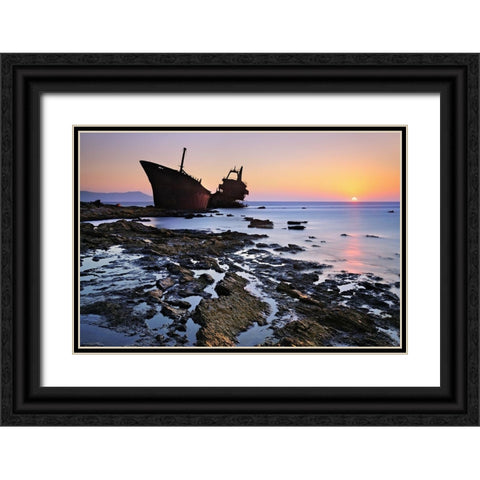 The Last Stand Black Ornate Wood Framed Art Print with Double Matting by Kaimaki, Maria