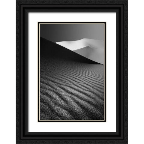 An Ice Hill In Desert ! Black Ornate Wood Framed Art Print with Double Matting by Barootkoob, Ali