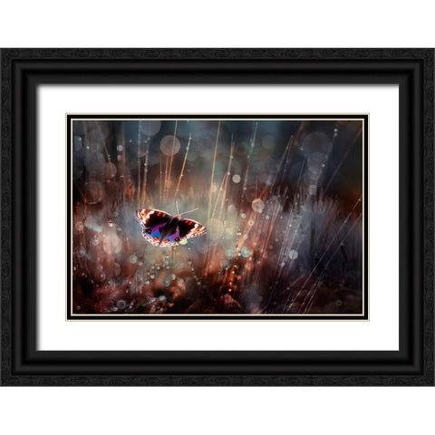 Traped Black Ornate Wood Framed Art Print with Double Matting by Juniawan, Rooswandy