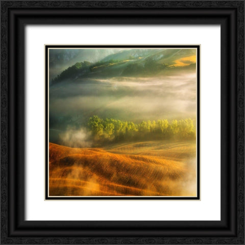 Mist... Black Ornate Wood Framed Art Print with Double Matting by Browko, Krzysztof