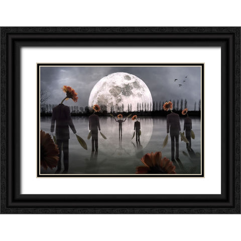 The Mysterious Cult Black Ornate Wood Framed Art Print with Double Matting by Kiciak, Christophe