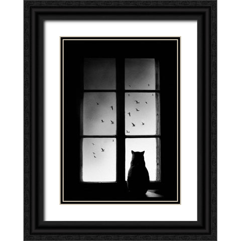 winter is coming Black Ornate Wood Framed Art Print with Double Matting by Pucic, Mario