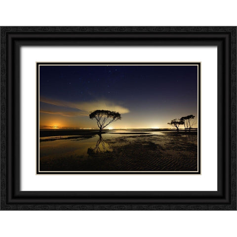Moonrise Black Ornate Wood Framed Art Print with Double Matting by Brackstone, Mel