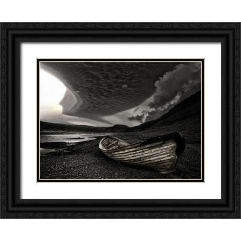 Murky Black Ornate Wood Framed Art Print with Double Matting by H. Ingibergsson, Torsteinn