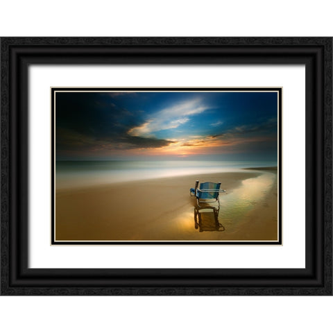 Brand New Day Black Ornate Wood Framed Art Print with Double Matting by Cavallo, Rico