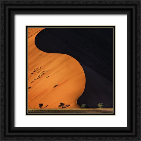 Light And Shadow Black Ornate Wood Framed Art Print with Double Matting by Flour, Piet