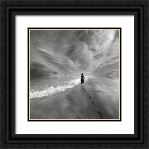 Limitless Black Ornate Wood Framed Art Print with Double Matting by Barbu, Floriana
