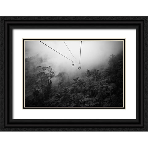Heaven Ways Black Ornate Wood Framed Art Print with Double Matting by Kuo, Cuandi
