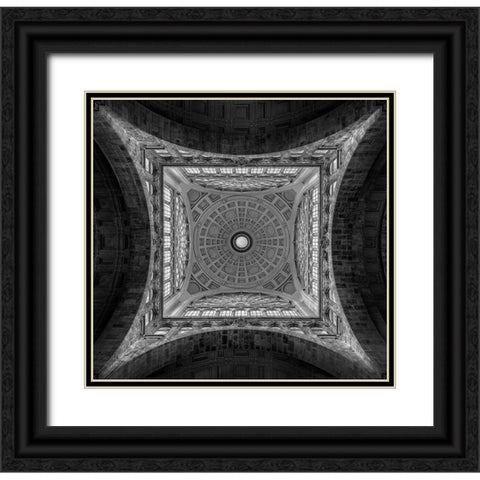 The Dome Black Ornate Wood Framed Art Print with Double Matting by Van Den, Jef