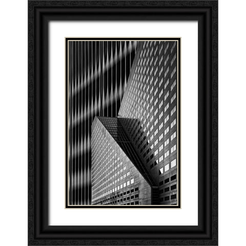 Patches Of Light Black Ornate Wood Framed Art Print with Double Matting by Van den, Jef