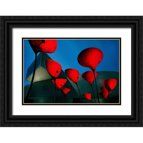 Maxxi  Museum Black Ornate Wood Framed Art Print with Double Matting by Pellegrini, Fulvio