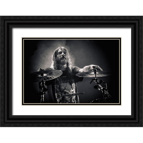 Loudblast Black Ornate Wood Framed Art Print with Double Matting by Unknown