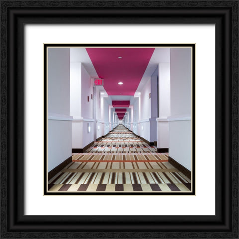 L Ex!T Black Ornate Wood Framed Art Print with Double Matting by Loire, Herve