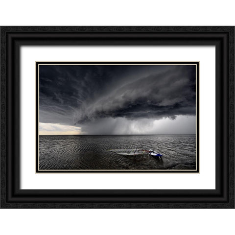 ... Where Are You ? Black Ornate Wood Framed Art Print with Double Matting by Lipinski C, Roman