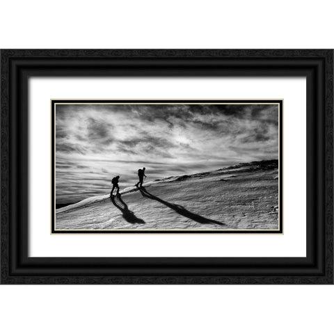 Step By Step Black Ornate Wood Framed Art Print with Double Matting by Rebro, Marcel