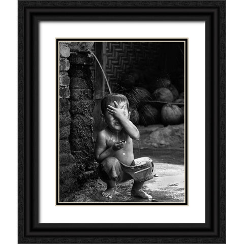 Puffffttt... Black Ornate Wood Framed Art Print with Double Matting by Kisworo, Sebastian