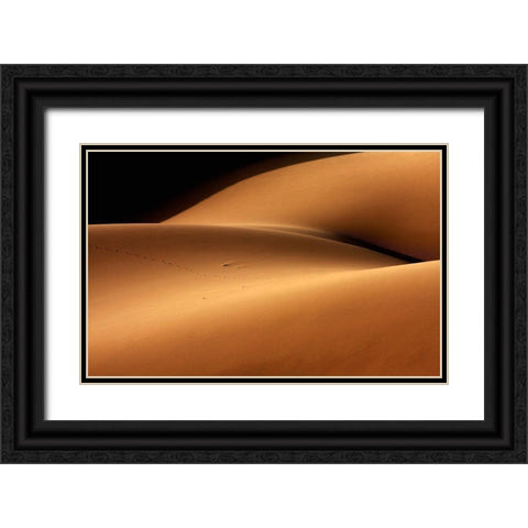 Desert And The Human Torso Black Ornate Wood Framed Art Print with Double Matting by Bakhtari Bonab, Ebrahim