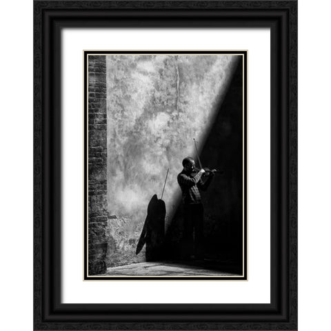 While The Shadow Comes Black Ornate Wood Framed Art Print with Double Matting by Mencacci, Mario