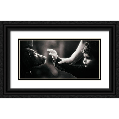 The Only Thing We Have To Fear... Black Ornate Wood Framed Art Print with Double Matting by Knartist