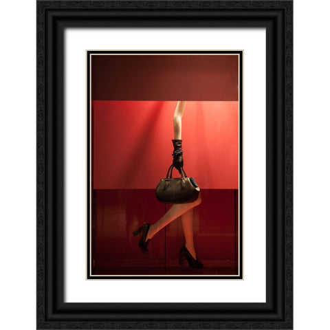 Spending Cuts On Personnel Black Ornate Wood Framed Art Print with Double Matting by Perrone, Antonio