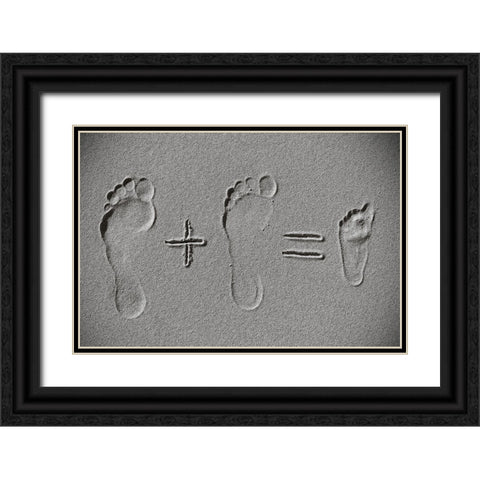 Sand Arithmetic Black Ornate Wood Framed Art Print with Double Matting by Philnormanphoto