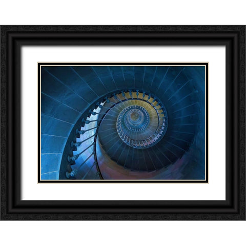 Caracol Black Ornate Wood Framed Art Print with Double Matting by Ferreira, Remi