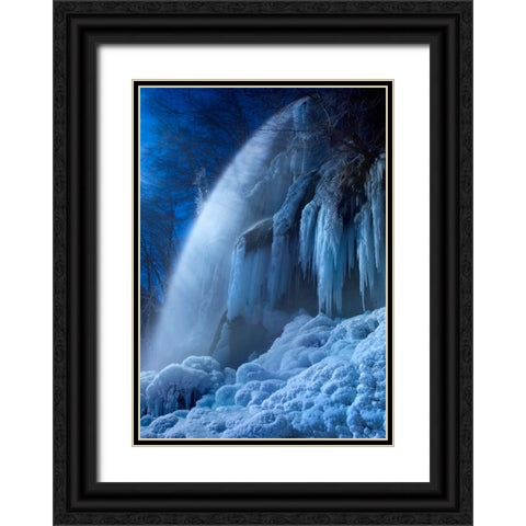 Frozen In The Moonlight Black Ornate Wood Framed Art Print with Double Matting by Schumacher, Nicolas