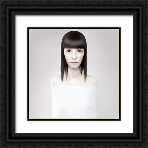 Bangs Black Ornate Wood Framed Art Print with Double Matting by Katiev, Vladimir