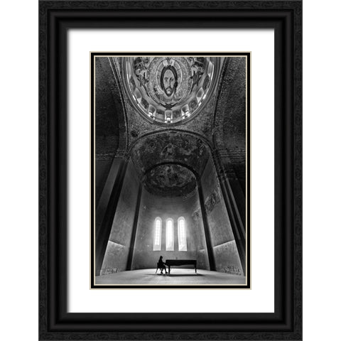 Holy Music Black Ornate Wood Framed Art Print with Double Matting by Guven, Baris