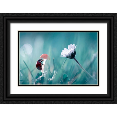 Speed Dating Black Ornate Wood Framed Art Print with Double Matting by Bravin, Fabien