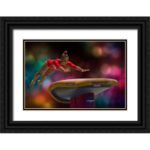 Concentration Black Ornate Wood Framed Art Print with Double Matting by Coen, Tejo