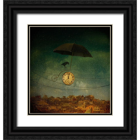 Timekeeper Black Ornate Wood Framed Art Print with Double Matting by Melik-Nubarova, Svetlana