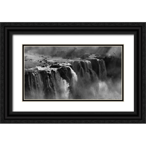 Demonstration Of Power Black Ornate Wood Framed Art Print with Double Matting by Zhang, Zan