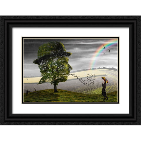 Point Of View Black Ornate Wood Framed Art Print with Double Matting by Kiciak, Christophe