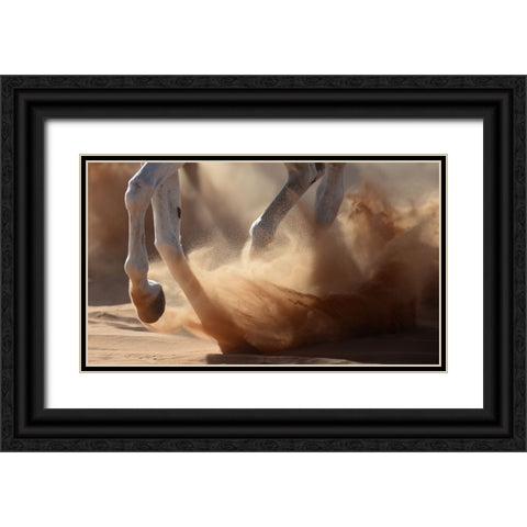 Oman Desert Black Ornate Wood Framed Art Print with Double Matting by Civici, Kadir