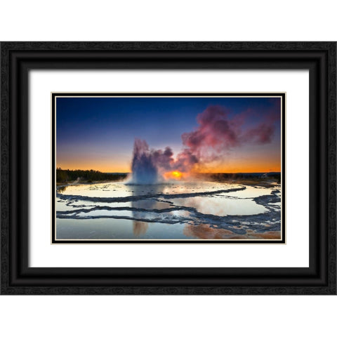 Explosion Black Ornate Wood Framed Art Print with Double Matting by Nicholas Roemmelt, Dr.
