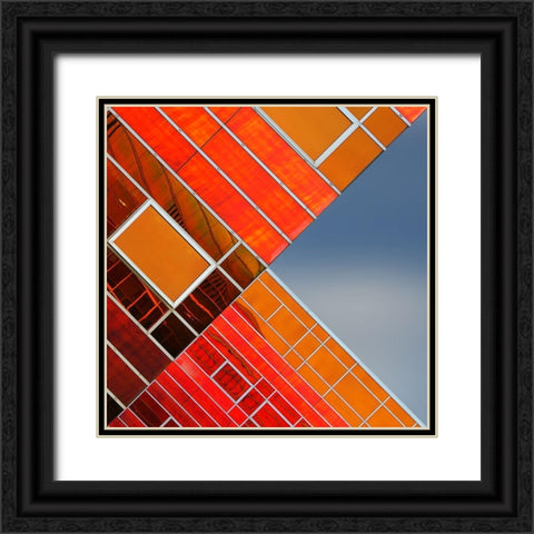 Cross Lines 2 Black Ornate Wood Framed Art Print with Double Matting by Jonkman, Gerard