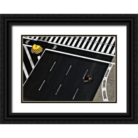 Bicycle Black Ornate Wood Framed Art Print with Double Matting by Ikeda, Keisuke