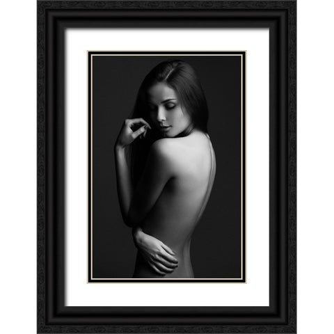 Sensual Beauty Black Ornate Wood Framed Art Print with Double Matting by Krystynek MQEP, Martin
