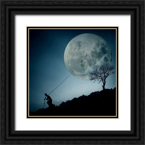 The Dreamer Black Ornate Wood Framed Art Print with Double Matting by Toto, Final