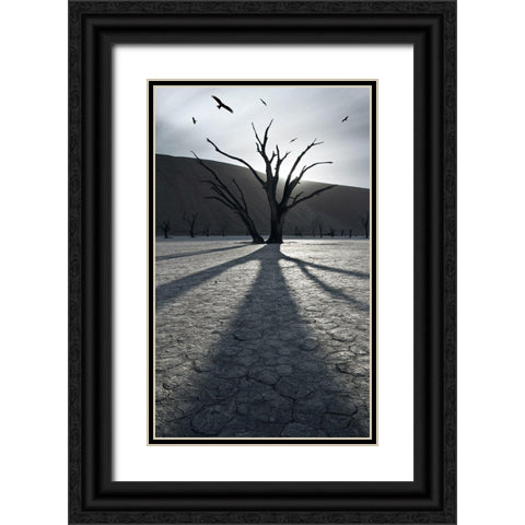900 Years After Black Ornate Wood Framed Art Print with Double Matting by Del Grosso, Sebastien