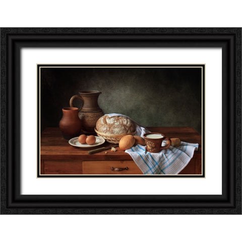 Untitled Black Ornate Wood Framed Art Print with Double Matting by Skorokhod, Tatyana