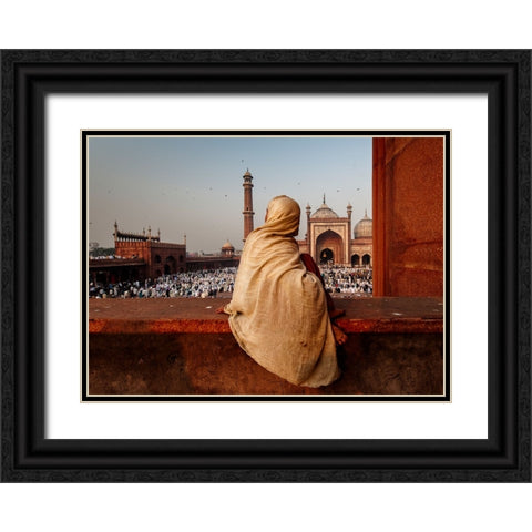 Teleportation Black Ornate Wood Framed Art Print with Double Matting by Dubey, Prateek