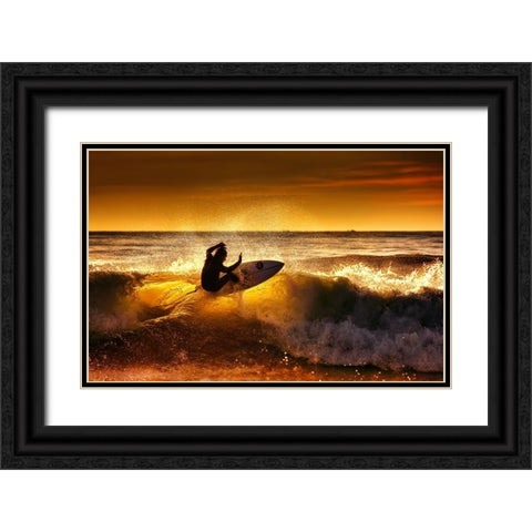 Front Side Black Ornate Wood Framed Art Print with Double Matting by Petracci, Marco