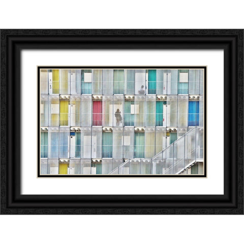 Housemate Black Ornate Wood Framed Art Print with Double Matting by Ikeda, Keisuke