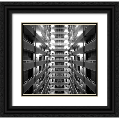 Corridor Black Ornate Wood Framed Art Print with Double Matting by Tajima, Koji