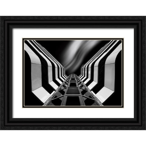 Winged Black Ornate Wood Framed Art Print with Double Matting by Novillo, Alfonso