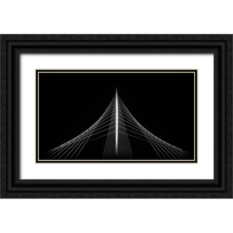 Lute Black Ornate Wood Framed Art Print with Double Matting by Pixxelpark