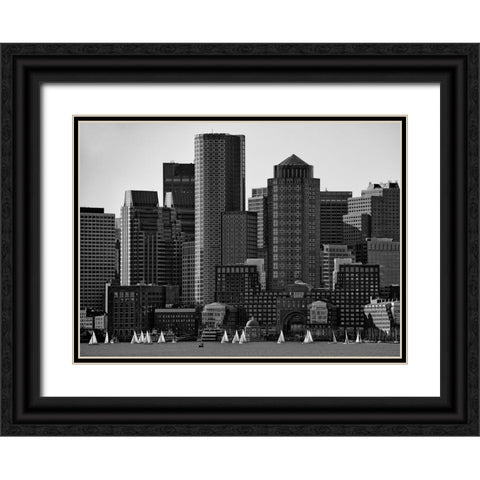 Towers Black Ornate Wood Framed Art Print with Double Matting by Feldtkeller, Andreas