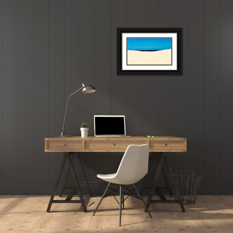 Sky Sea Desert Black Ornate Wood Framed Art Print with Double Matting by Luca, Liloni